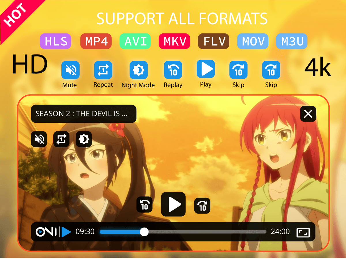 video player supports all formats